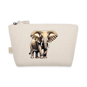 Elefant - Tier Design - Bio-Täschchen - Natur - Vorne
