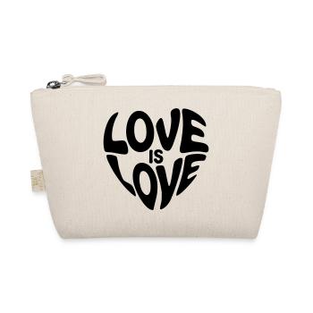 Love is Love Heart - Meaningful Pride Design - Organic Pouch - nature - Front