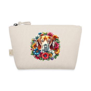 Süßer Beagle in bunten Blumen - Bio-Täschchen - Natur - Vorne