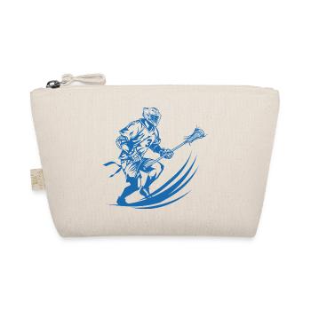 Lacrosse Player Graphics - Organic Pouch - nature - Front