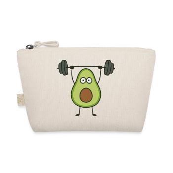 Lustiger Avocado Hantel Workout Fitness Cartoon - Bio-Täschchen - Natur - Vorne