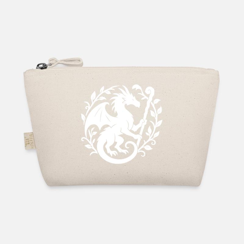 Druid Dragon (white) Organic Pouch