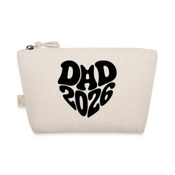 Papa 2026 Forme de coeur Père Bébé Forme de coeur Papa 2026 - Trousse biologique - nature - Devant