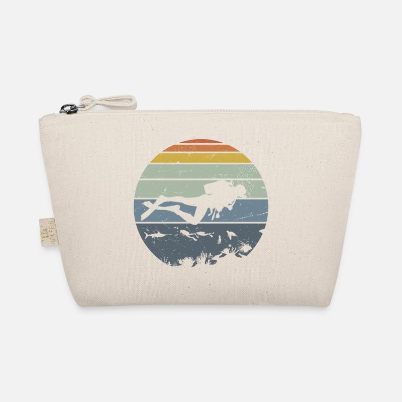 Underwater Diver Silhouette Scene Organic Pouch