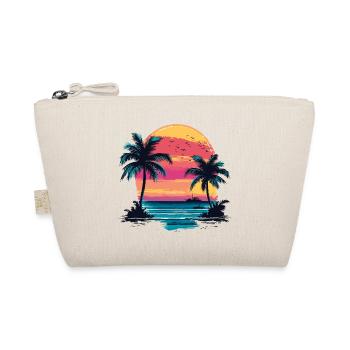 Sommer Strand Meer Palmen Urlaub Summer Time - Bio-Täschchen - Natur - Vorne