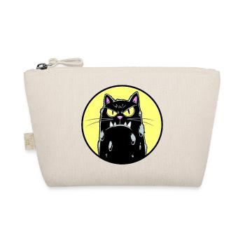 Schwarze Katze - Bio-Täschchen - Natur - Vorne