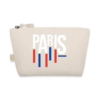 Paris Typography with Flag Accents - Organic Pouch - nature - Front