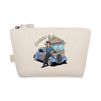 Retro Drive-In Rockabilly Design - Bio-Täschchen - Natur - Vorne