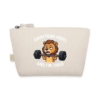 Lion fatigué entraînement Meme Design - Trousse biologique - nature - Devant