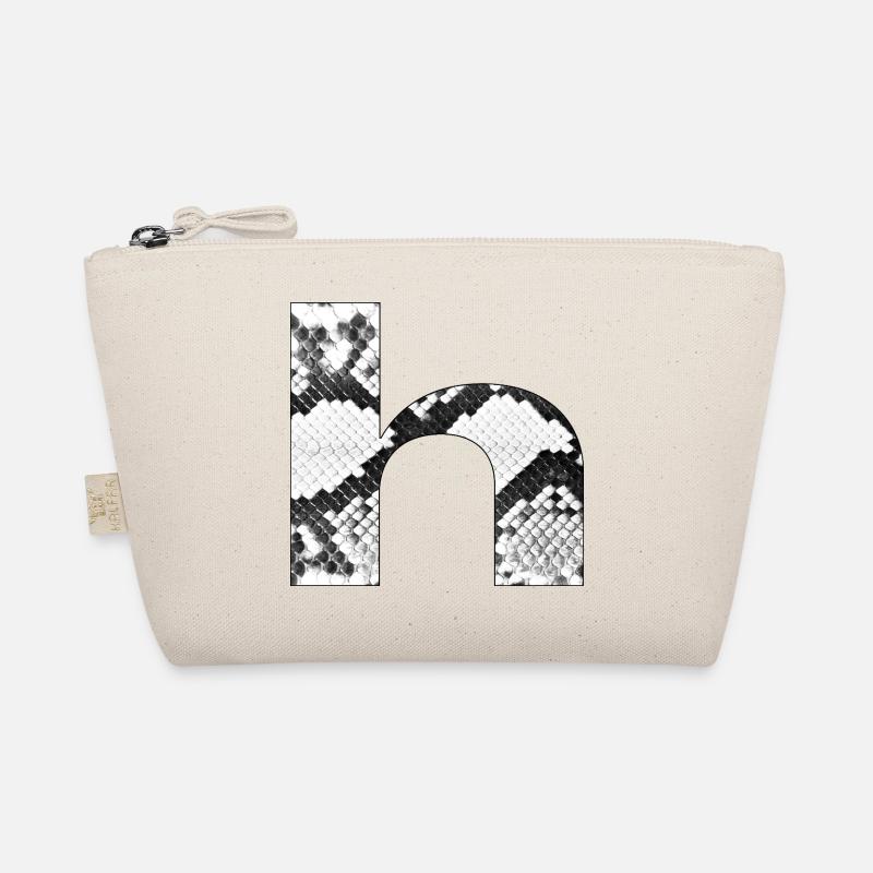 Schlangenleder Muster Buchstabe h Bio-Täschchen