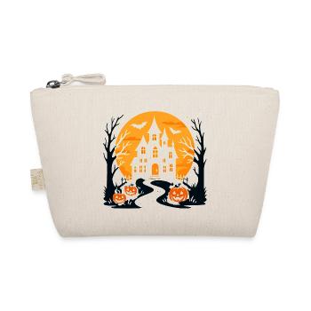 Spooky Halloween castle with pumpkins - Organic Pouch - nature - Front