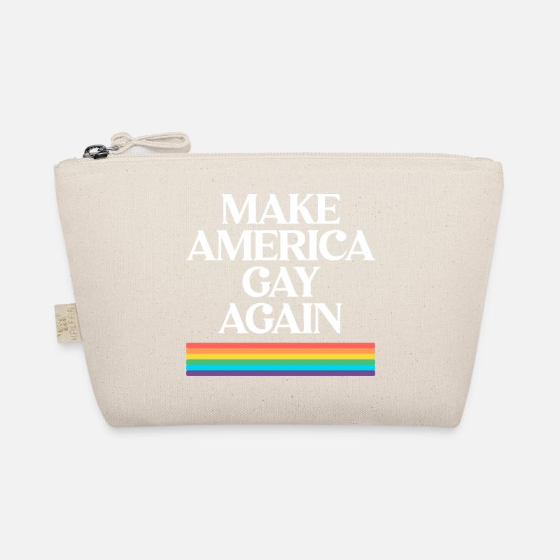 Make America Gay Again - Pride Design - Bio-Täschchen - Natur
