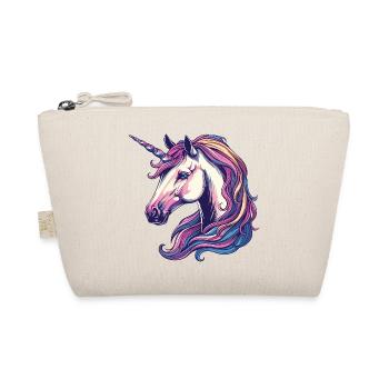 Licorne fantaisie avec crinière arc-en-ciel - Trousse biologique - nature - Devant