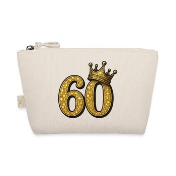 60. Geburtstag Frau Gold Krone Geschenkidee - Bio-Täschchen - Natur - Vorne