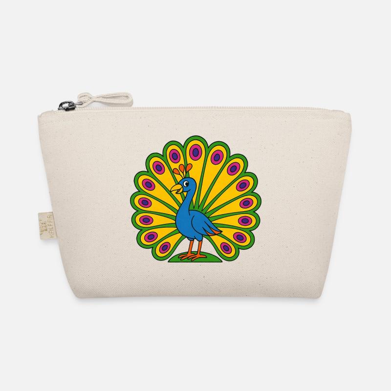 Lebendiger Pfauenfächer Bio-Täschchen