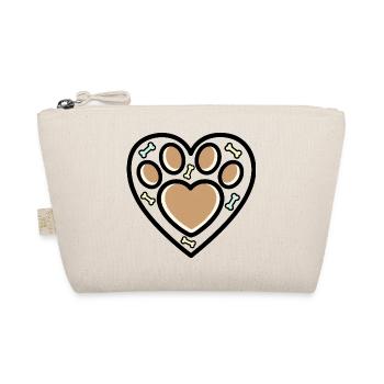 Dog Lover Dogs Heart - Organic Pouch - nature - Front