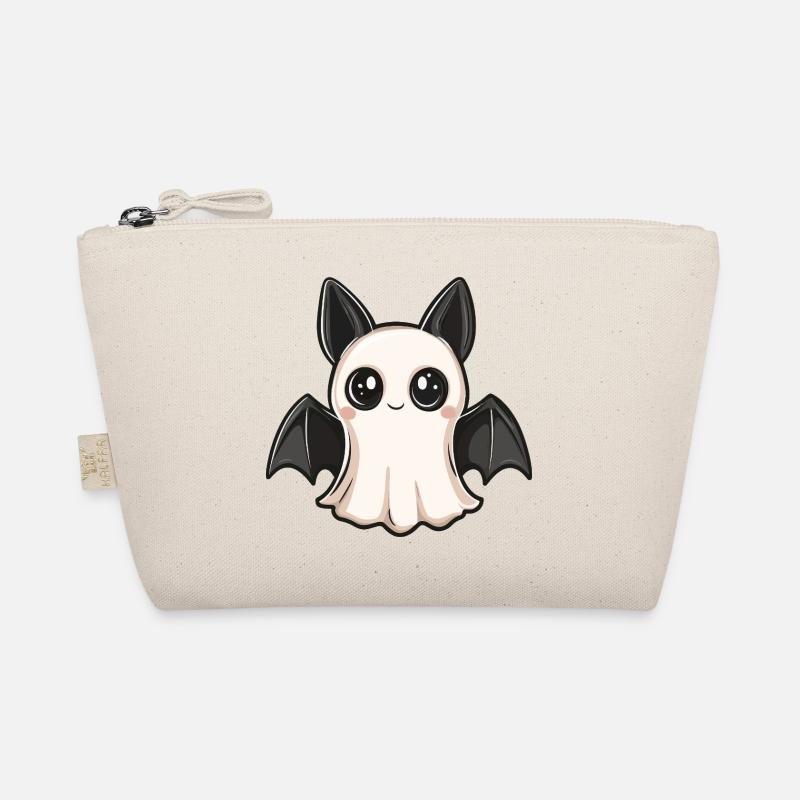 Fledermaus Halloween Geist - Bio-Täschchen - Natur