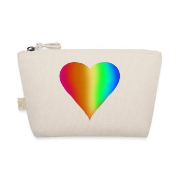 The Rainbow Heart - Organic Pouch - nature - Front