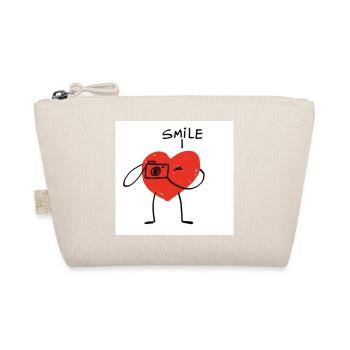 Heart with Camera Cartoon - Organic Pouch - nature - Front