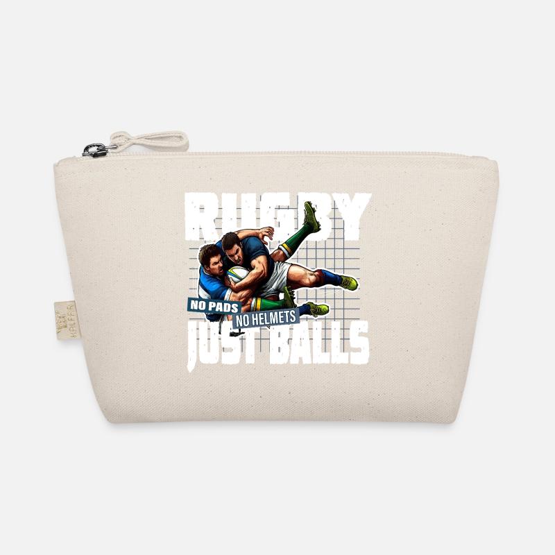 Rugby Tackle Without Helmets Organic Pouch
