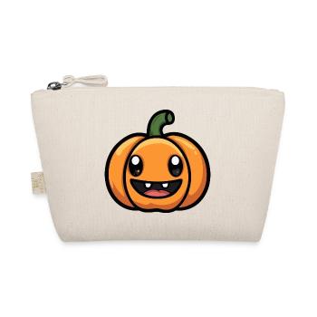 Kürbis Halloween Herbst Comic - Bio-Täschchen - Natur - Vorne
