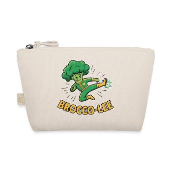 Brocco-Lee Punny Kicking Broccoli Ninja - Organic Pouch - nature - Front