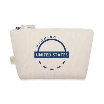 Wyoming United States Circle Badge - Organic Pouch - nature - Front