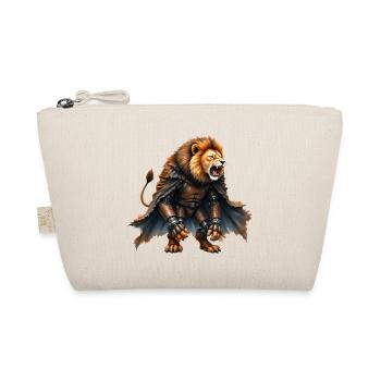 Lion Warrior with Armor and Cape - Organic Pouch - nature - Front