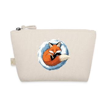 Winterfuchs im Eiskreis - Bio-Täschchen - Natur - Vorne
