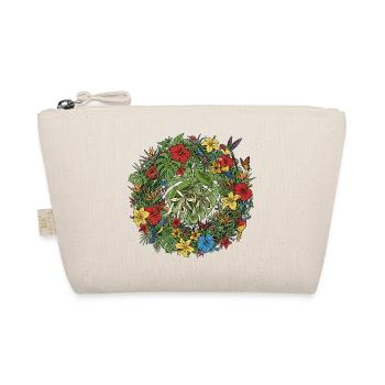 Tropical flower wreath with birds - Organic Pouch - nature - Front