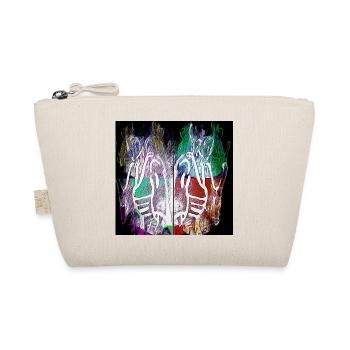 Neon Skeletal Hands Split Art - Organic Pouch - nature - Front