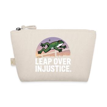 Leap over Justice - USA Frog T-Shirt - Organic Pouch - nature - Front
