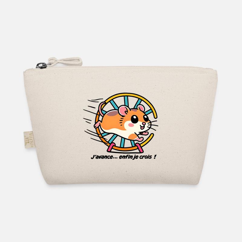 Hamster running in his wheel Organic Pouch