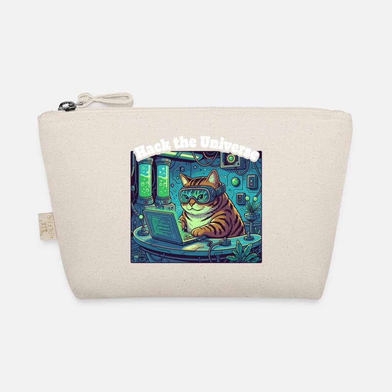 Hacker cat in the universe Organic Pouch