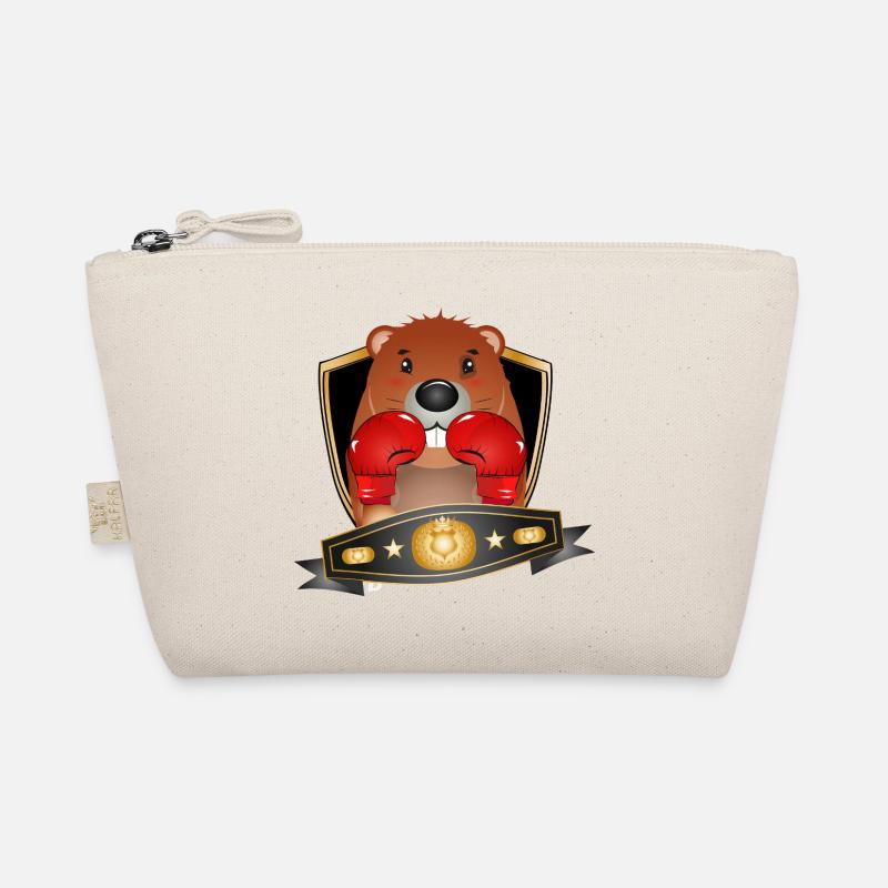 Boxing Beaver – Funny Boxer Motif Organic Pouch