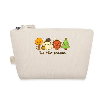 Cozy Season Friends, xmas  Kawaii  - Organic Pouch - nature - Front