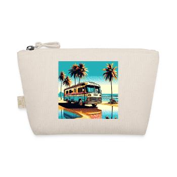 Retro camper on tropical beach - Organic Pouch - nature - Front