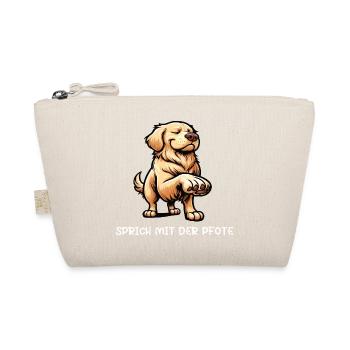 Sprich mit der Pfote Golden Retriever Goldie  - Bio-Täschchen - Natur - Vorne