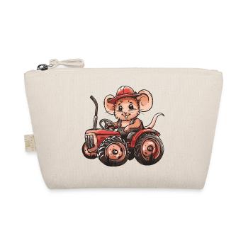 Maus Traktor Farmer - Bio-Täschchen - Natur - Vorne