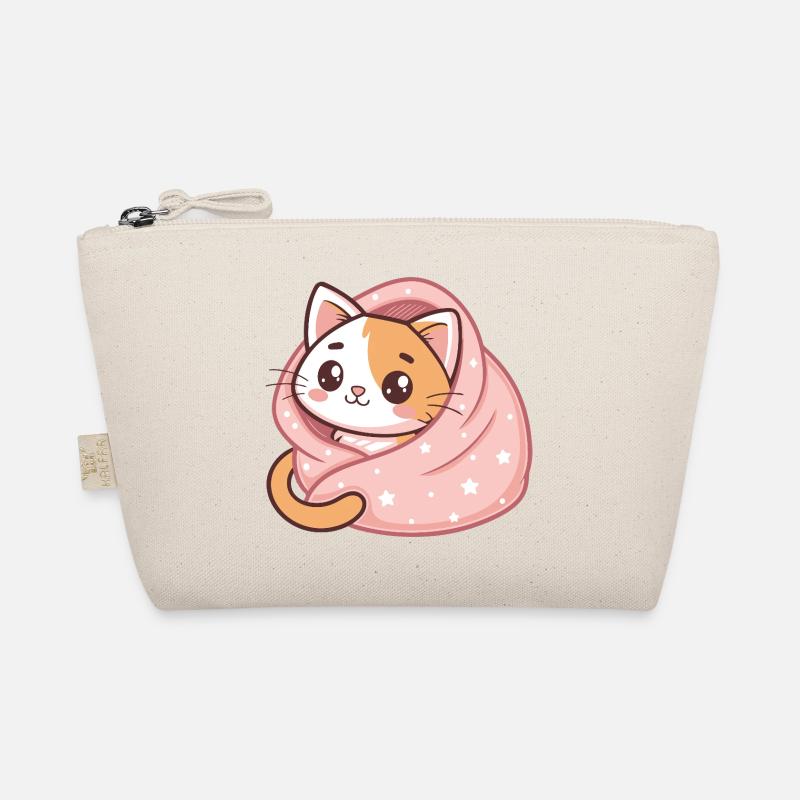 Chaton adorable dans une couverture étoilée Trousse biologique