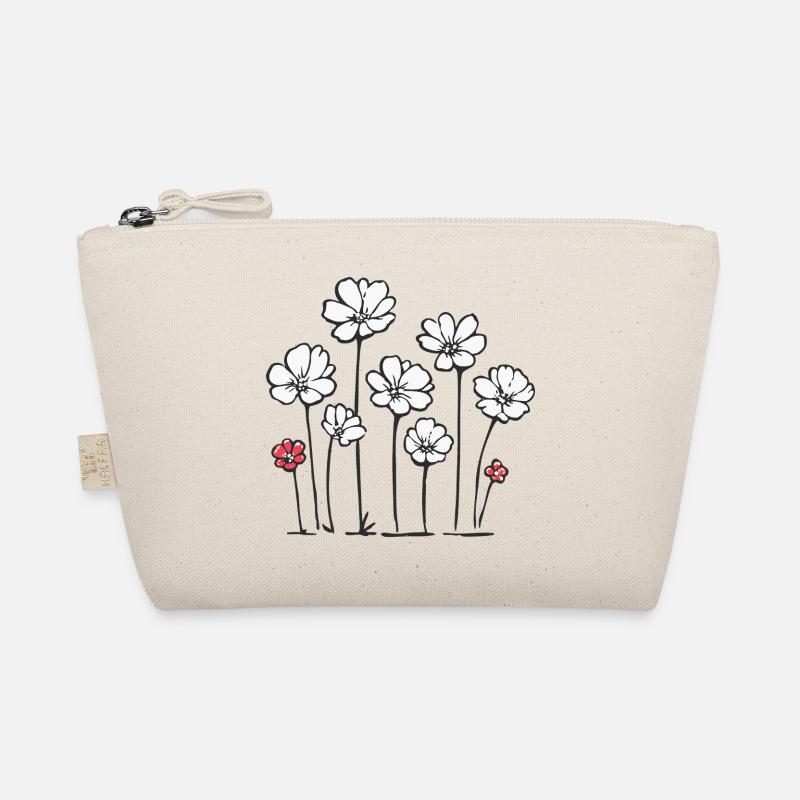 Delicate Wildflower Pattern Organic Pouch
