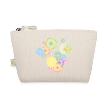 Pastel rosettes – decorative fan structure - Organic Pouch - nature - Front