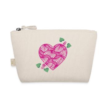 romantic heart - Organic Pouch - nature - Front