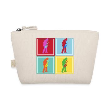 Retro saxophone vintage saxophonist - Organic Pouch - nature - Front