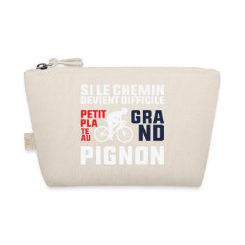 If the Path Gets Tough - Cyclist Gift - Organic Pouch - nature - Front