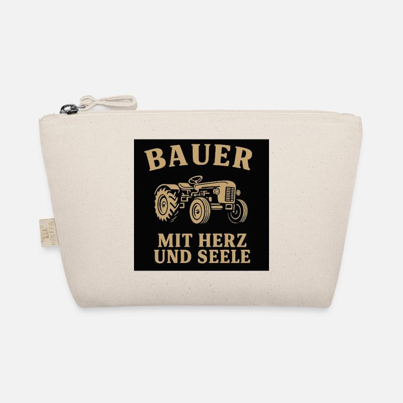 Bauerherz Traktor Motiv - Bio-Täschchen - Natur