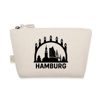 hamburg weihnachten schwibbogen kerzen deko - Bio-Täschchen - Natur - Vorne