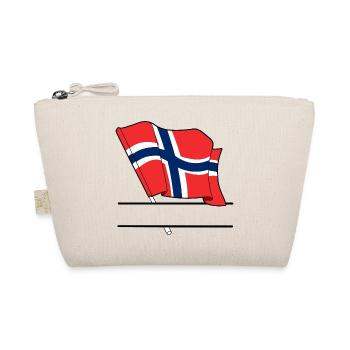 Norwegische Flagge – Namensraum - Bio-Täschchen - Natur - Vorne