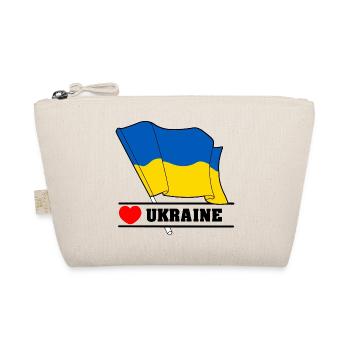 UKRAINE Herz - Bio-Täschchen - Natur - Vorne