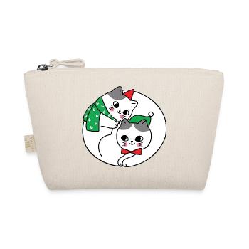 Cuddly cats under the mistletoe - Organic Pouch - nature - Front